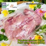 Chicken boneless-fillet skin-on LEGS-THIGHS ayam broiler paha frozen SoGood Food (price/pack 600gr 3pcs)